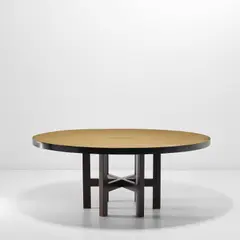 Ado Chale, Large table, circa 1985, Halved peppercorns, resin, painted wood, painted steel