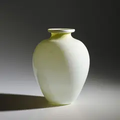 Large vase by Tomaso Buzzi, circa 1933, Lattimo glass with gold leaf inclusions, offered Nov 2021