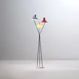 Gino Sarfatti, Standard lamp, model no. 1031 B, circa 1948, Painted aluminium, painted brass, marble
