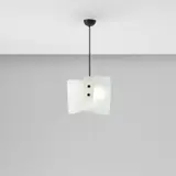 Max Ingrand, Rare ceiling light, circa 1959, Glass, painted brass