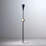 Angelo Lelii, Standard lamp, model no. 12555, circa 1956, Painted aluminium, brass, marble, acrylic