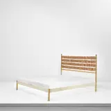Bed by Osvaldo Borsani and Arnaldo Pomodoro, circa 1958, Brass, bronze, painted steel, offered Nov 2021