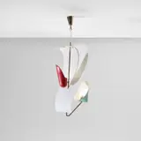 Rare ceiling light, model no. 12425 by Angelo Lelii, circa 1953, Painted aluminium, brass, sold Nov 2021