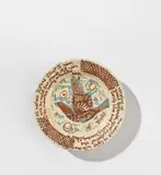 Bernard Leach, Dish with inscription by William Blake
