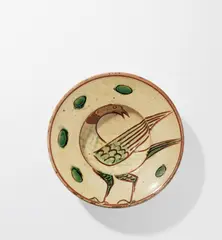 Michael Cardew, Bowl with 'Bird with Five Eggs' design, 1930, Earthenware, painted and incised slips and glazes