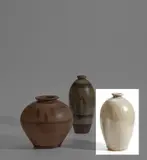 Katherine Pleydell-Bouverie, Large vase, circa 1960, Stoneware, ash glaze over a faceted body