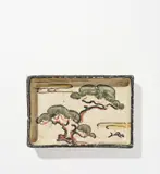 Bernard Leach, Early rectangular dish in the style of Ogata Kenzan