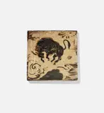 Bernard Leach, Large tile with design of a raging bull