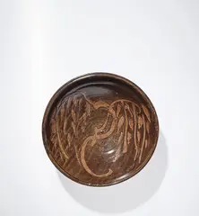 Large bowl by Shoji Hamada, 1929, Stoneware, iron glaze with a resist design, sold Nov 2021