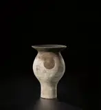 'Poppy Head' pot by Hans Coper, circa 1957, Stoneware, layered porcelain slips with manganese design around the lip and interior, sold Nov 2021