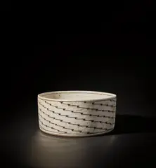 Gertrud Vasegaard, 'Basin', circa 1976, Stoneware, layered glazes with inlaid 'stepped' design