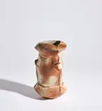 Ryuichi Kakurezaki, 'Bizen' style flower vase, circa 1990, Stoneware, roughly carved wood fired form with ash deposits