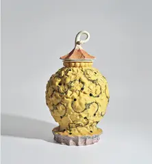 Richard Slee, 'Lidded Jar', circa 1984, Earthenware, glazes over a crumpled and incised surface