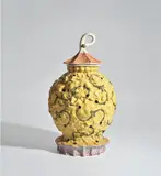 Richard Slee, 'Lidded Jar', circa 1984, Earthenware, glazes over a crumpled and incised surface