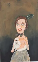 Genieve Figgis, Lady with a Dog, 2010, acrylic on board