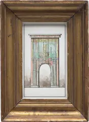 Pablo Bronstein, Painted Venus Arch, 2014, ink and watercolour on paper, in artist's frame