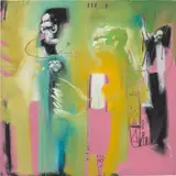 Soly Cissé, Larmes de lait, 2010, acrylic on canvas