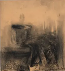 Adrian Ghenie, Untitled, 1997, charcoal on paper