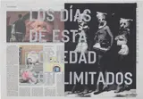 Los Dìas de Esta Sociedad. Pussy Riot by Rirkrit Tiravanija and Tomas Vu, 2015, silkscreen on newspaper, sold Feb 2021