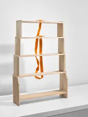Joe Scanlan, Nesting Bookcase, 1995, poplar, metal screws and canvas strap