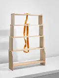 Joe Scanlan, Nesting Bookcase, 1995, poplar, metal screws and canvas strap
