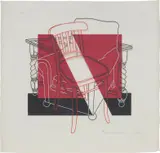 Michael Craig-Martin, Study for painting (armchair, chair, table)
