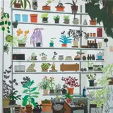 Large Shelf Still Life by Jonas Wood, offset lithograph in colours, sold Feb 2021