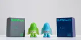 Kaws, Two works: (i) BLITZ (Green); (ii) BLITZ (Blue), 2004, each painted vinyl, with original Medicom packaging