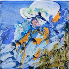 Our Eternal Internal Tsunami Effect by Jadé Fadojutimi, 2021, coloured pencil, marker, oil bar and oil on board, offered Mar 2021
