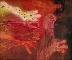 Sedrick Chisom, Touched By An Angel, 2017, oil and spray paint on paper