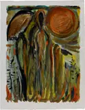 Josh Smith, Untitled, 2019, monotype on Whatman paper