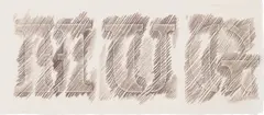 Hug by Robert Indiana, 1963, frottage and coloured pencil on paper, offered Apr 2021