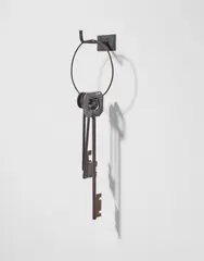 Keys by David Shrigley, 2007, steel, in 2 parts, sold Apr 2021