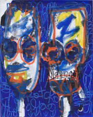 Aboudia, Nouchi Graffiti Series 5, 2020, acrylic and oilstick on canvas
