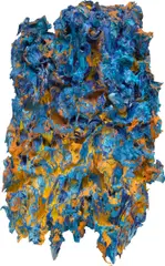 Eurokopf (Gold-Blau) by Bernd Schwarzer, 1984-88, oil on board, sold Apr 2021