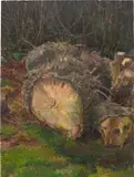 Simon Ling, Good Log, 2007, oil on canvas