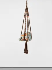 Blue and Orange by Jessica Jackson Hutchins, 2011, ceramic, rope and wood, sold Apr 2021