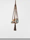 Jessica Jackson Hutchins, Blue and Orange, 2011, ceramic, rope and wood