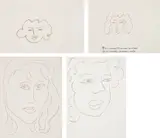 Three works: (i) Florilège des amours de Ronsard (Anthology of Ronsard's Lovers); (ii) Visages (Faces); (iii) Poésies antillaises (Caribbean poems) by Henri Matisse, 1946, (i-iii) lithograph on paper, sold Apr 2021