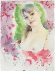 Martin Eder, Untitled, 2013, watercolour and graphite on paper