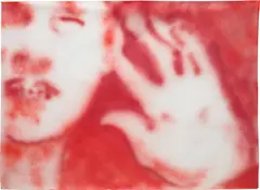 Stefano Arienti, Mano G., 1998, spray paint on tracing paper