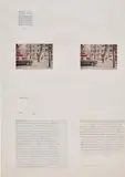 James Coleman, Slide Piece, 1973, graphite, photograph and printed text on paper