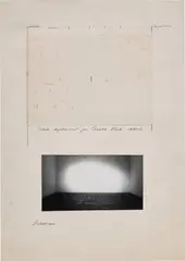 James Coleman, Flash Piece, 1971-1972, graphite, felt tip pen, paper collage and photograph on paper, double sided