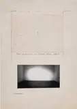 James Coleman, Flash Piece, 1971-1972, graphite, felt tip pen, paper collage and photograph on paper, double sided