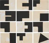 Untitled by Richard Nonas, 1985, oil, acrylic, graphite and ink on paper, in 12 parts, sold Apr 2021