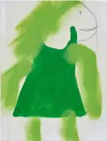 Robert Nava, Green Dress, 2015, acrylic on canvas