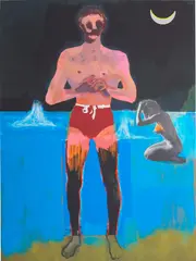 Bather for Secession by Peter Doig, 2020, digital print on Somerset Radiant White Velvet wove paper, offered Jul 2021