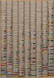 Gregor Hildebrandt, Kassettenkasten: Best, 2012, acrylic on inlays, plastic cassette cases, in artist's wooden frame