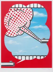 Chekhov's Gun by Emily Mae Smith, 2017, screenprint on Coventry rag paper, sold Oct 2021