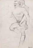 Untitled by Tom of Finland, 1987, graphite on paper, offered Oct 2021